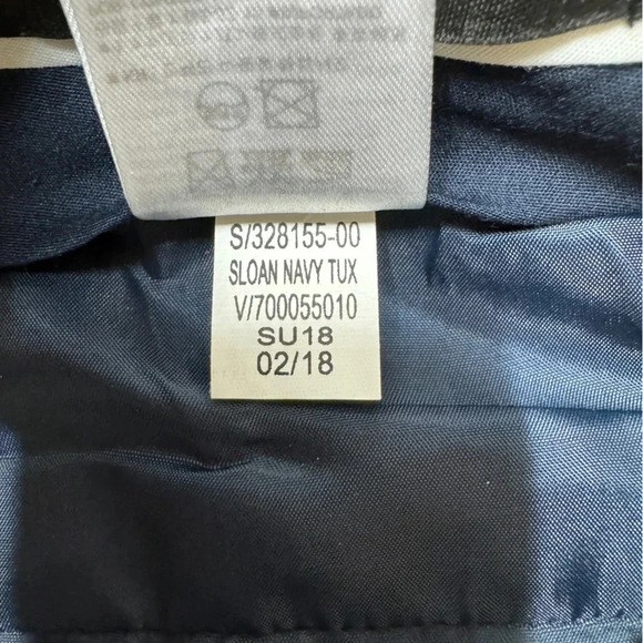 {Banana Republic} "Sloan" Ankle Slim Tapered Straight Leg Stretch Tuxedo Pants - Picture 6 of 6